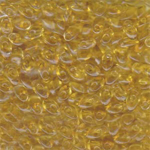 Miyuki 7mm Long Magatama Bead - LMA-132 - Transparent Light Topaz