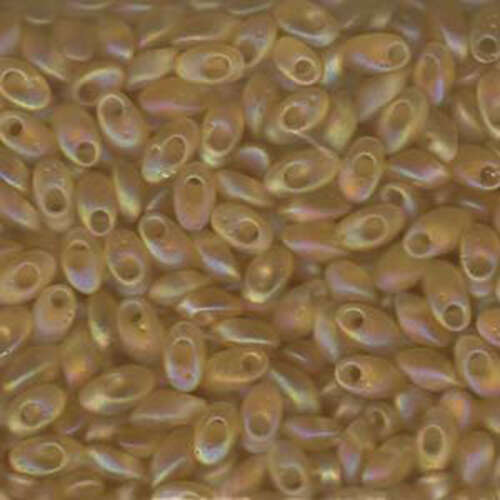 Miyuki 7mm Long Magatama Bead - LMA-132FR - Transparent Matte Light Topaz AB
