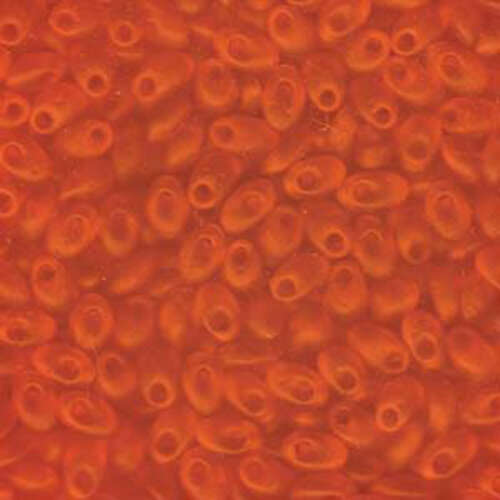 Miyuki 7mm Long Magatama Bead - LMA-138F - Transparent Matte Orange