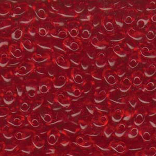 Miyuki 7mm Long Magatama Bead - LMA-140 - Transparent Red Orange