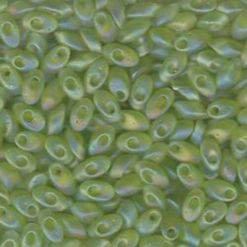 Miyuki 7mm Long Magatama Bead - LMA-143FR - Transparent Matte Chartreuse AB