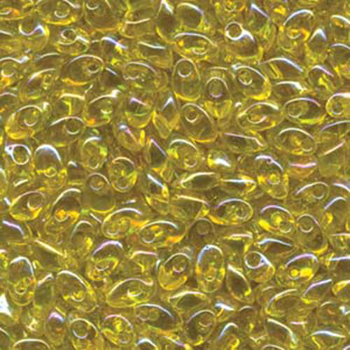 Miyuki 7mm Long Magatama Bead - LMA-252 - Transparent Yellow AB