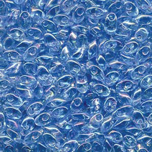 Miyuki 7mm Long Magatama Bead - LMA-260 - Transparent Pale Aqua AB