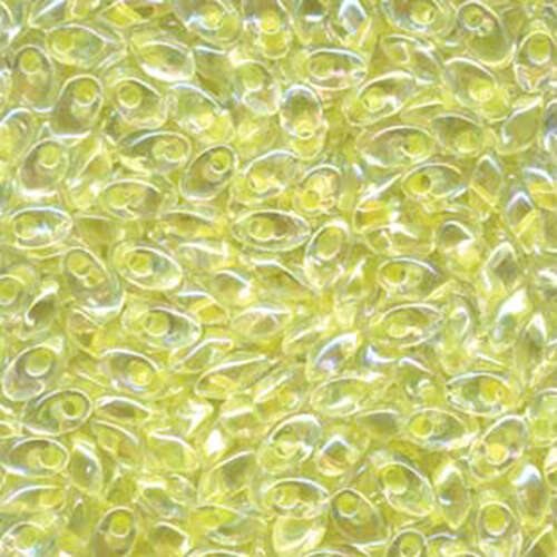 Miyuki 7mm Long Magatama Bead - LMA-267 - Crystal Lined Lemon AB