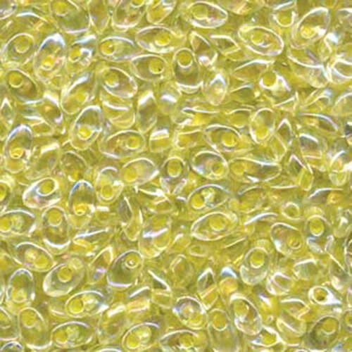 Miyuki 7mm Long Magatama Bead - LMA-273 - Crystal Lined Light Yellow AB