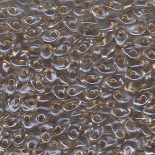 Miyuki 7mm Long Magatama Bead - LMA-1522 - Sparkle Honey Beige Lined Crystal