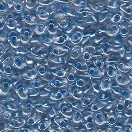Miyuki 7mm Long Magatama Bead - LMA-1529 - Sparkle Blue Lined Crystal