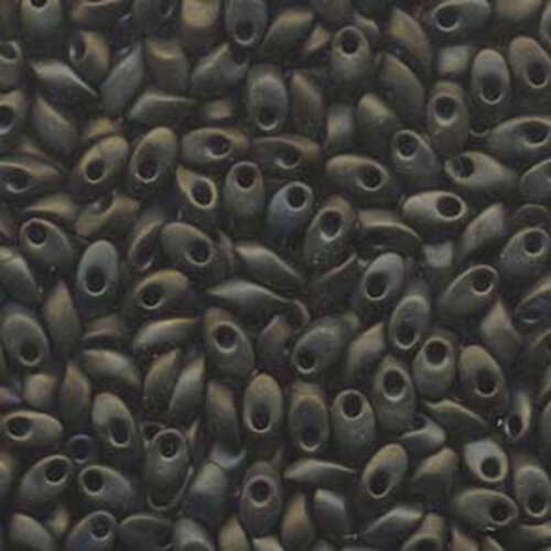 Miyuki 7mm Long Magatama Bead - LMA-2013 - Matte Olive Iris