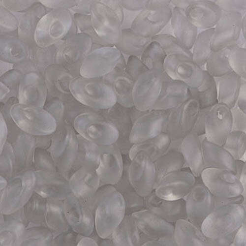 Miyuki 7mm Long Magatama Bead - LMA-2106F - Matte Transparent Pale Grey