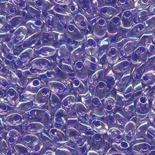 Miyuki 7mm Long Magatama Bead - LMA-2150 - Lavender Lined Crystal AB