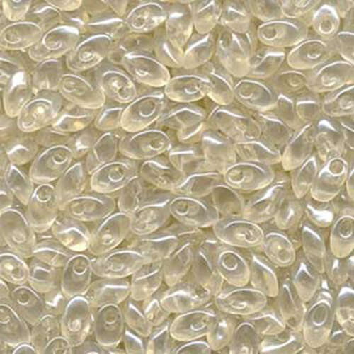 Miyuki 7mm Long Magatama Bead - LMA-3504 - Transparent Light Cream