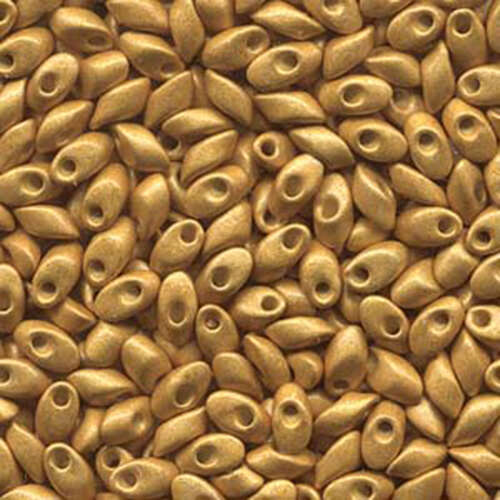 Miyuki 7mm Long Magatama Bead - LMA-4202F - Duracoat Galvanized Matte Gold