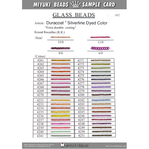 Duracoat® Silverline Dyed Colour Chart