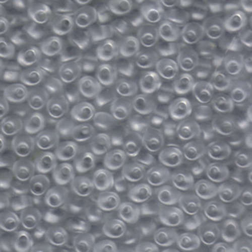 Miyuki 4mm Magatama Bead - MA4-2106F - Matte Transparent Pale Gray