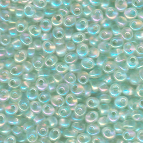 Miyuki 4mm Magatama Bead - MA4-2134 - Transparent Pale Green AB
