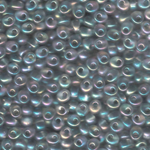 Miyuki 4mm Magatama Bead - MA4-2136 - Transparent Pale Gray AB