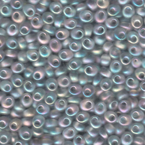 Miyuki 4mm Magatama Bead - MA4-2136F - Matte Transparent Pale Gray AB