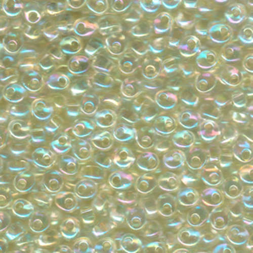 Miyuki 4mm Magatama Bead - MA4-2146 - Pale Yellow Lined Crystal AB