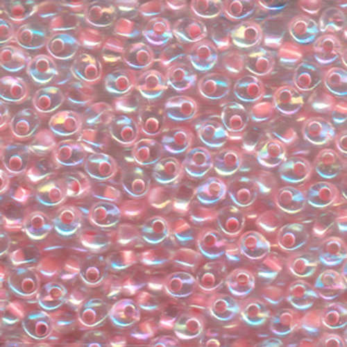 Miyuki 4mm Magatama Bead - MA4-2147 - Salmon Lined Crystal AB