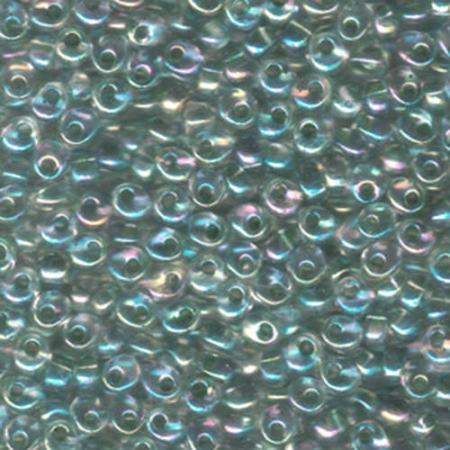 Miyuki 4mm Magatama Bead - MA4-2148 - Olive Green Lined Crystal AB