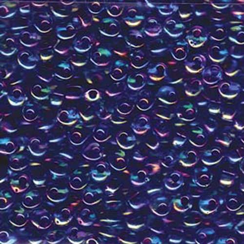 Miyuki 4mm Magatama Bead - MA4-2169 - Fuchsia Lined Transparent Blue AB