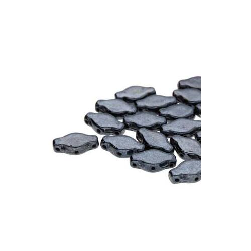 Navette 6mm x 12mm - Jet Hematite - NAV61223980-14400