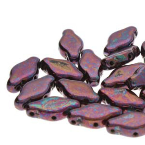 Navette 6mm x 12mm - Jet Iris Luster - NAV61223980-15781