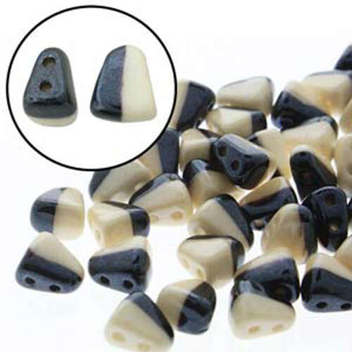 Nib Bit 6mm x 5mm - NB6503849-14413 - Duet Black and Chalk Beige Luster