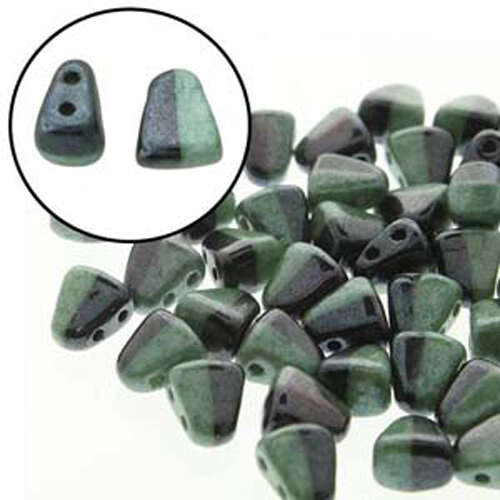 Nib Bit 6mm x 5mm - NB6503849-14459 - Duet Black and Chalk Green Luster