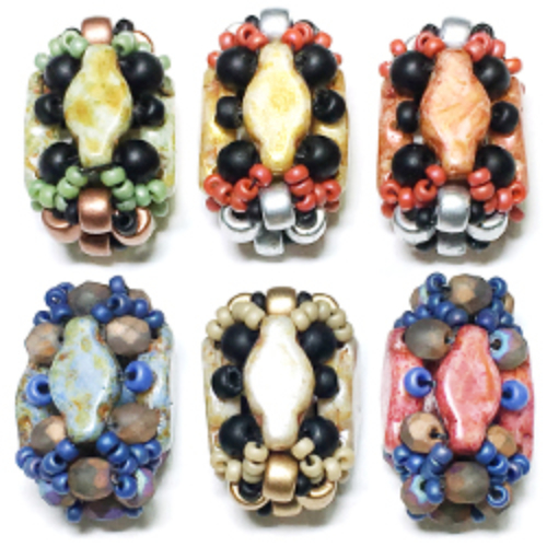 Navette Drums Beaded Beads