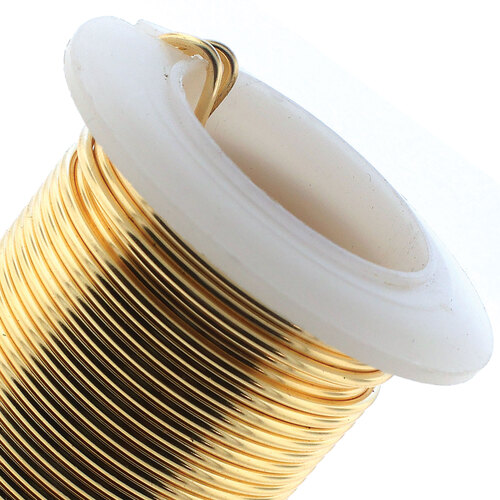 Tarnish Resistant Medium Temper Gold 16 Gauge Round Wire