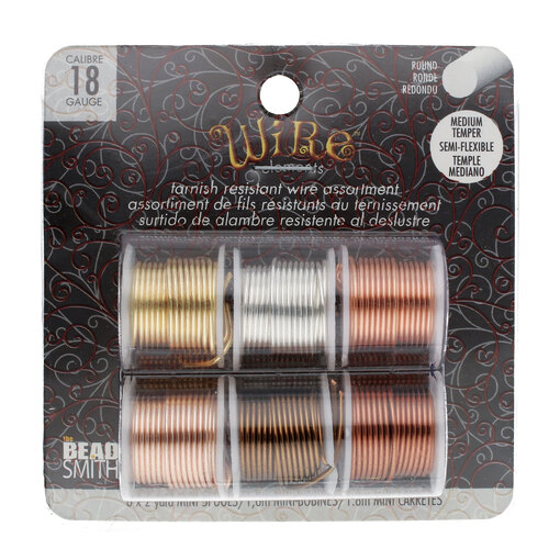 Tarnish Resistant Medium Temper Assorted 18 Gauge Round Wire