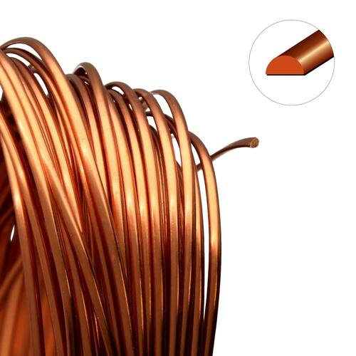 Tarnish Resistant Medium Temper Antique Copper 18 Gauge Half Round Wire