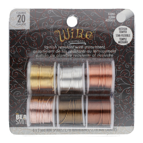 Tarnish Resistant Medium Temper Assorted 20 Gauge Round Wire
