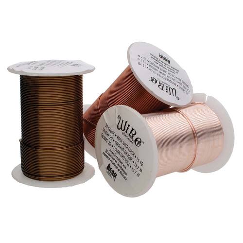 Tarnish Resistant Medium Temper Mix - Antique Copper / Vintage Bronze / Rose Gold 20 Gauge Round Wire