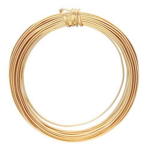 Tarnish Resistant Medium Temper Gold 21 Gauge Half Round Wire