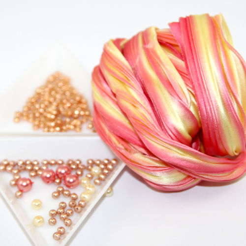 On A String - BSV Expo - Shibori Silk Earring Workshop Kit - Golden Rose