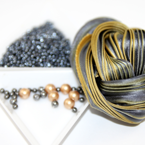 On A String - BSV Expo - Shibori Silk Earring Workshop Kit - Majestic Metallics