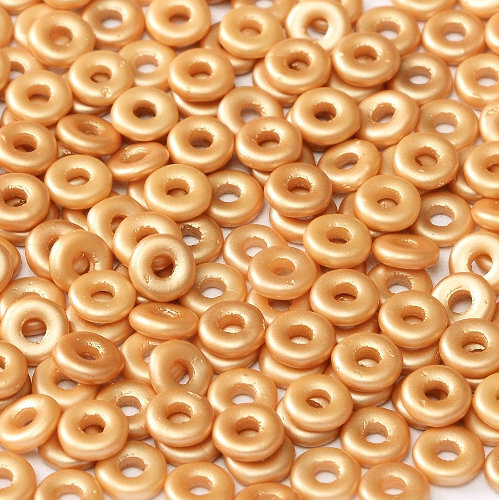  O Bead - Alabaster Pastel Amber - OB24-02010-25003