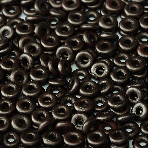  O Bead - Alabaster Pastel Dark Brown - OB24-02010-25036