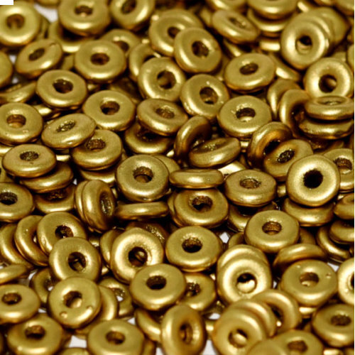 O Bead - Alabaster Metalllic Olivine - OB24-02010-29418