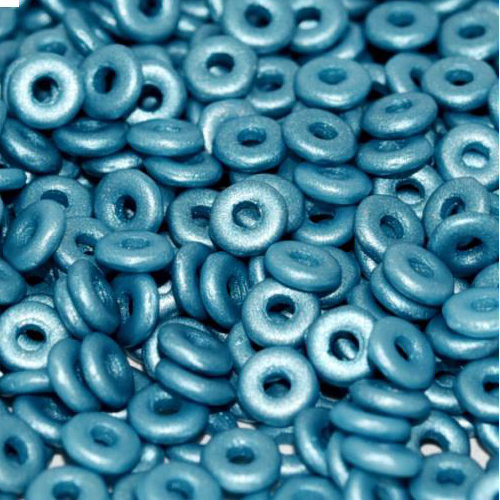  O Bead - Alabaster Metallic Aqua - OB24-02010-29436 - 5gm Bag