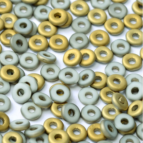 O Bead - Chalk White Amber Matted - OB24-03000 -26471