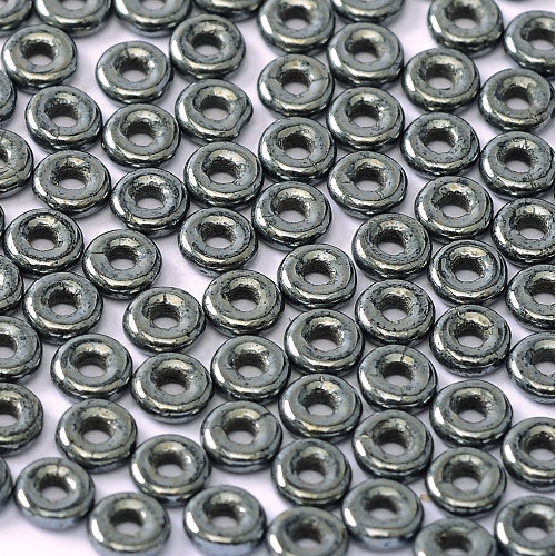  O Bead - Jet Hematite - OB24-23980-14400