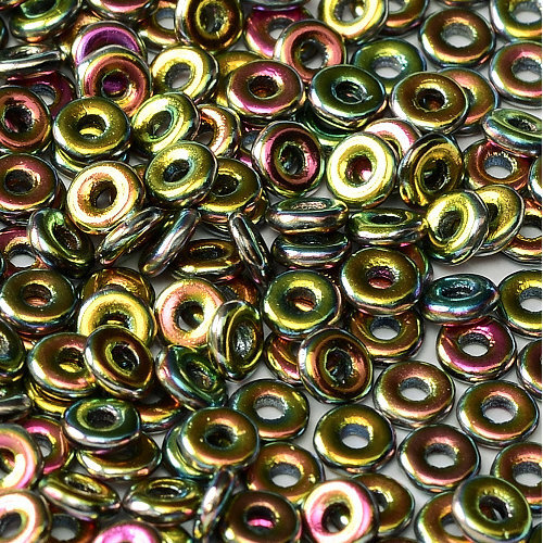  O Bead - Jet Vitrail Full - OB24-23980-28100 - 5gm Bag