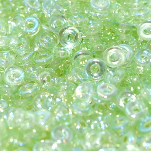  O Bead - Light Peridot AB - OB24-50500 -28701 - 5gm Bag