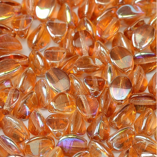 5mm x 3mm Pinch Bead - Crystal Orange Rainbow - 00030-98535