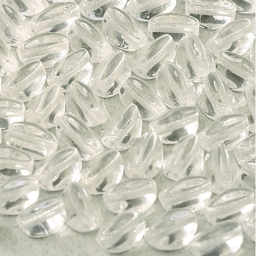 5mm x 3mm Pinch Bead - Crystal  - 00030