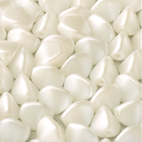 5mm x 3mm Pinch Bead - Alabaster Pastel White - 02010-25001