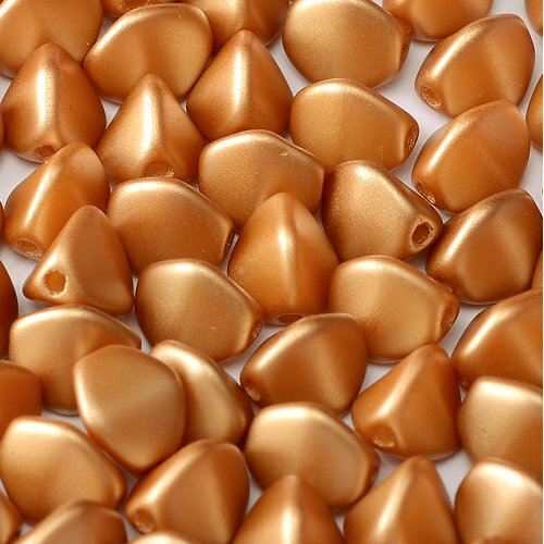 5mm x 3mm Pinch Bead - Alabaster Pastel Amber - 02010-25003